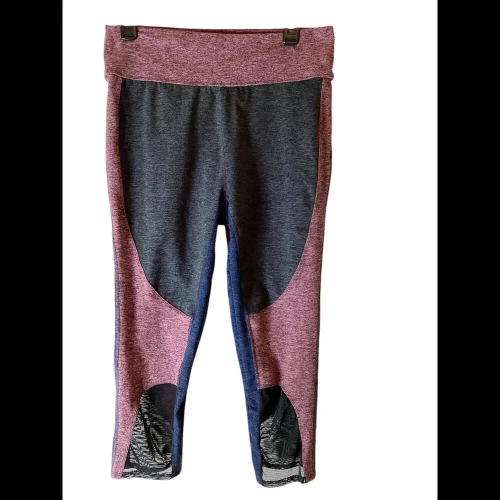 Free People Movement Color Block Crop Leggings‎ Large